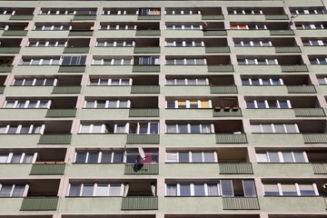 Apartment block in Warsaw, Poland