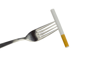 zigarette auf gabel