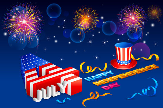 background for Fourth of July American Independence Day