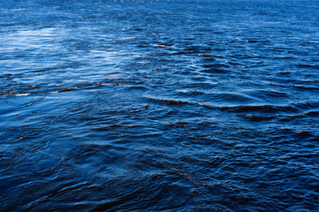 Shot of river rippling and wave water surface