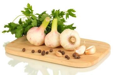 Garlic isolated on white