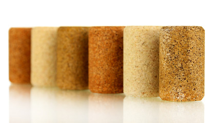 Wine corks isolated on white