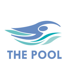 Vector Logo swimming in the pool