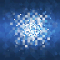 Squares on a blue background