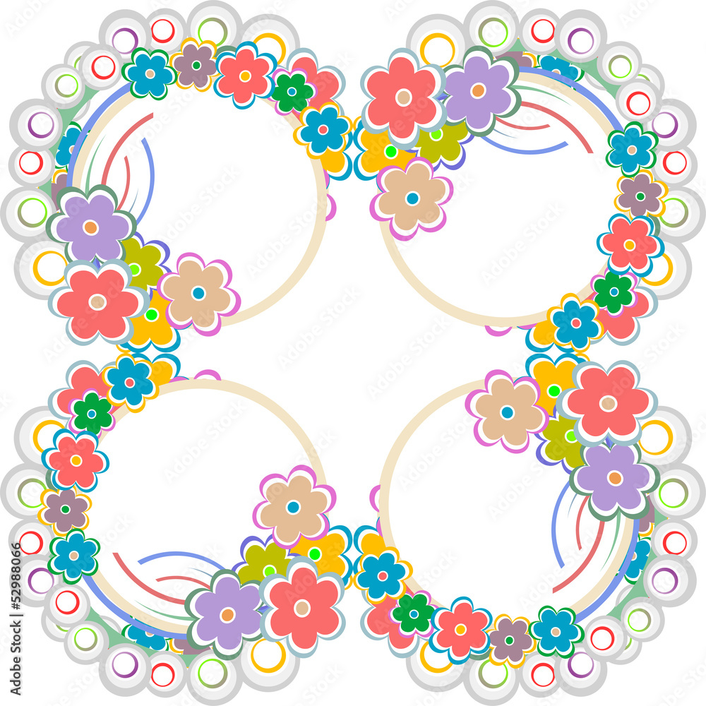 Poster seamless flower retro background pattern