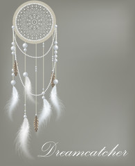 Dreamcatcher with lace and beads