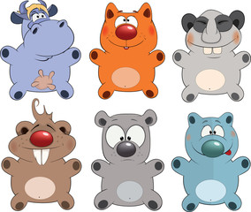 Fototapeta premium Cheerful children's toys. Cartoon
