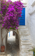 Fototapeta na wymiar Średniowieczne miasto w Grecji wyspie Naxos