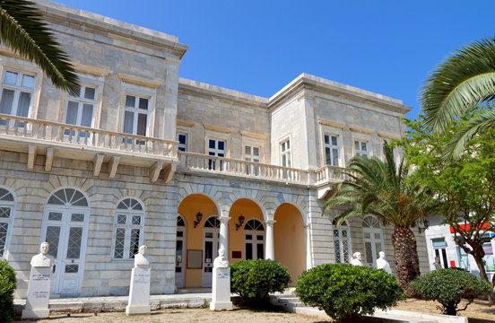 Ermoupolis town at Syros island in Greece