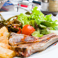 juice roasted lamb chops