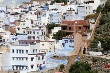 Blue and white town Chefchaouen in Morocco