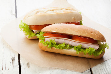 Sandwiches on paper