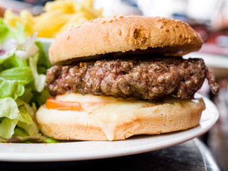 American cheese burger