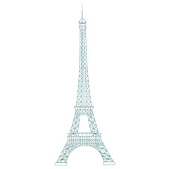 Fototapeta na wymiar Eiffelturm Silhouette Vektor