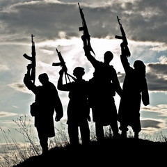 Fototapeta na wymiar muzułmańskich bojowników