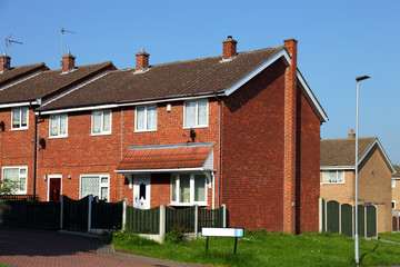 Houses on a Typical English Residential Estate