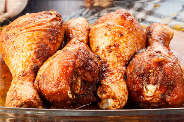 Marinated chicken drumsticks