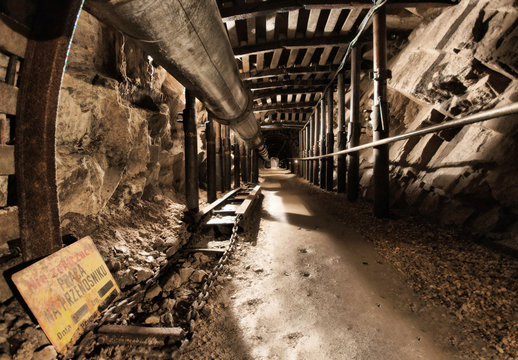 Mine tunnel with path