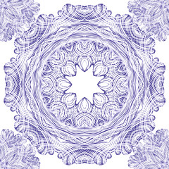 Seamless vector ornament pattern with circles