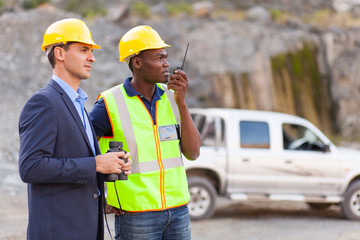 mine manager and worker