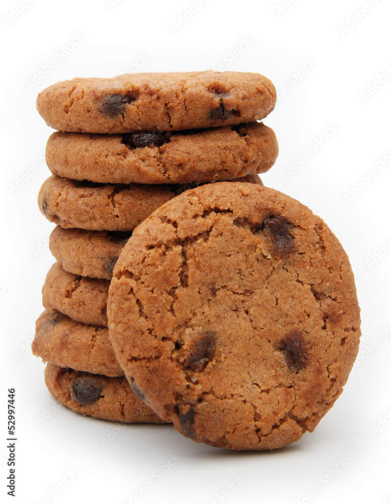 Wall mural pile of cookies on a white background