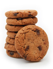 pile of cookies on a white background