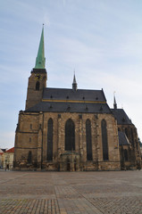 Naklejka na ściany i meble St. Bartholomäus Kathedrale in Pilsen, Tschechische Republik