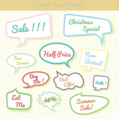 Collection of colorful speech bubbles Dialog Set