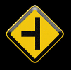 three intersection sign