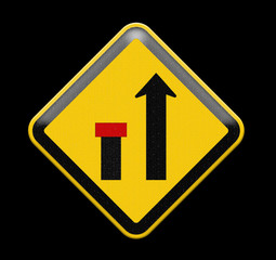 no through road sign,way closed left