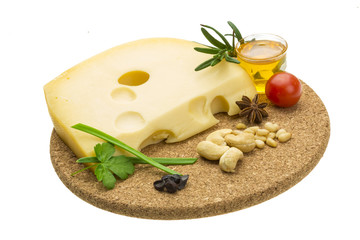 Cheese witn honey and nuts