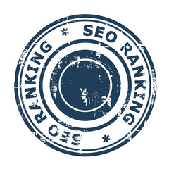 SEO ranking concept stamp