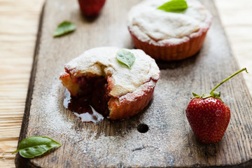 homemade muffins with berries