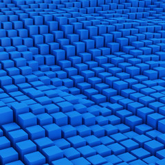 Blue mosaic surface