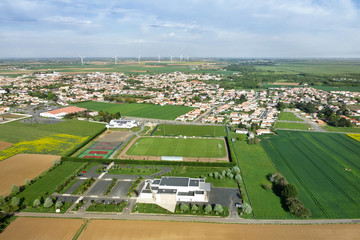 Fototapeta na wymiar Aerial Longeville-sur-Mer
