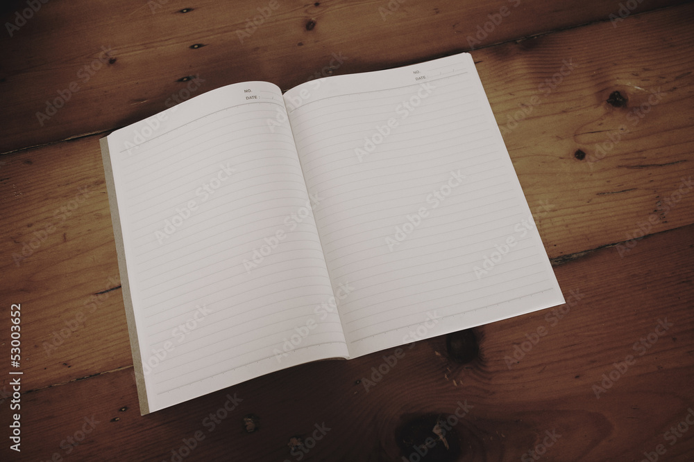 Aufkleber Notebook on table