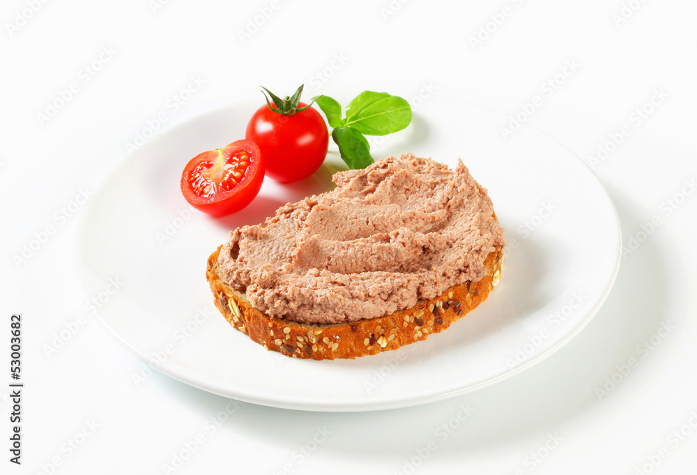 Poster Bread with meat spread