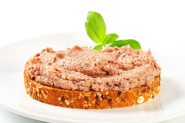 Bread with meat spread