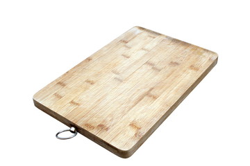 isolated bamboo cutting board