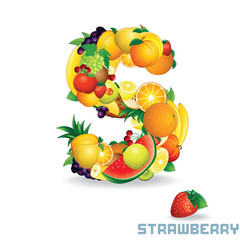 Alphabet From Fruit. Letter S