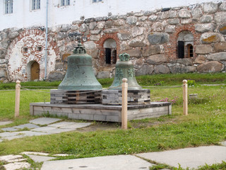 Bells in the territory of the Solovki monastery, Russia