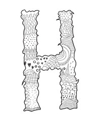 Hand Drawn Letter H