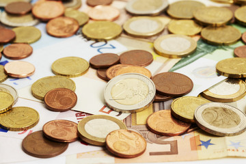 Geld, Nahaufnahme, Zwei Euro 2