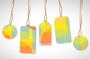 Colorful vector tags