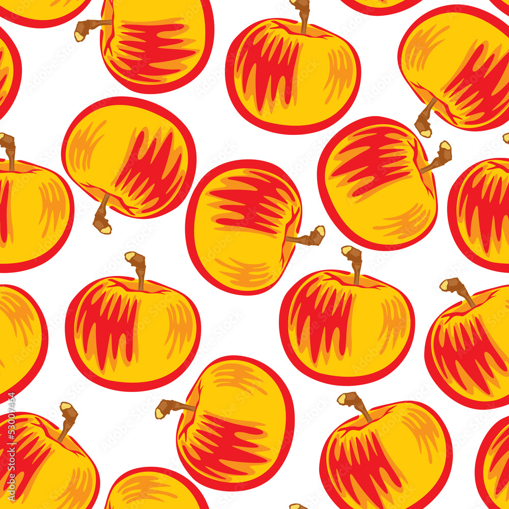 Wall mural Apples seamless pattern