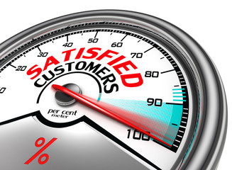 satisfied customers conceptual meter