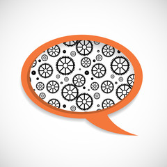 Mechanical Wheels Speech Bubble