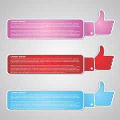 like button vector labels