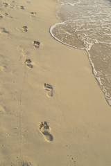 Beach foot prints