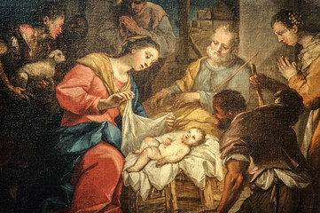 Fototapeta na wymiar Santa Maria delle Grazie (Mediolan): Boże Narodzenie, malarstwo